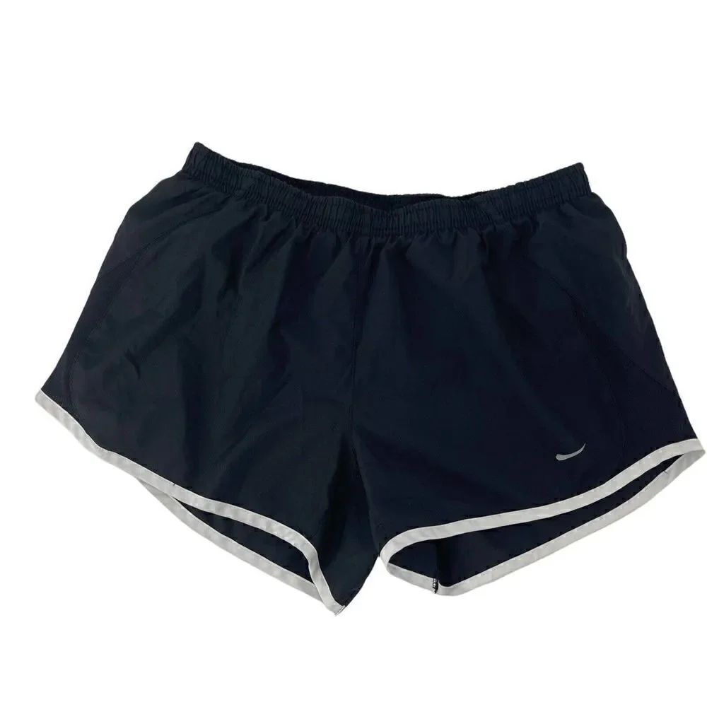 Nike Shorts Black Athletic Lined Womens Size M Elastic Waist Internal Drawstring